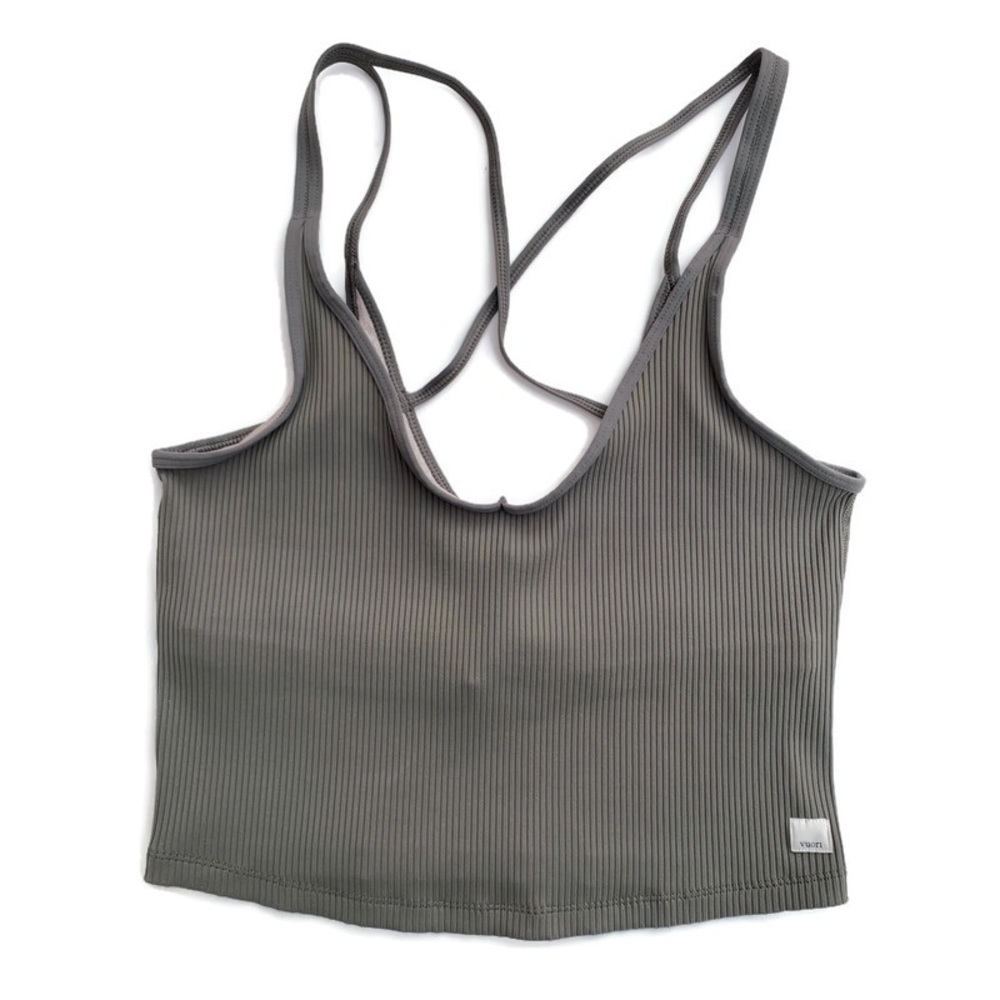 Vuori Rib Crop Tank Oregano